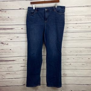 No distressing dark denim